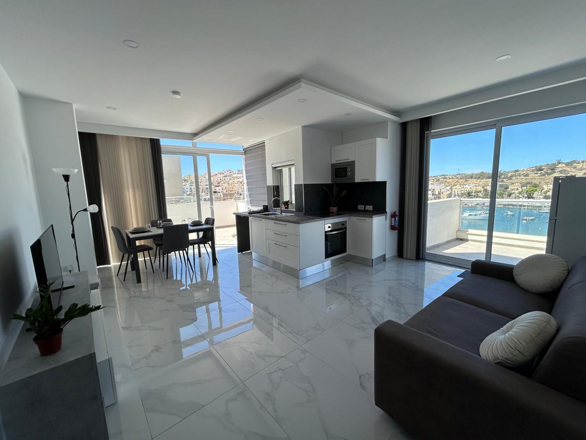 Ferienwohnung Seaview Setters Penthouse Marsaskala Exterior foto